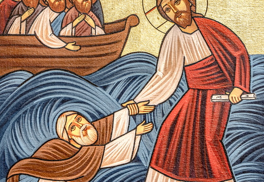 Jesus und der sinkende Petrus auf dem Meer