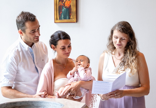 Familie mit Taufkind